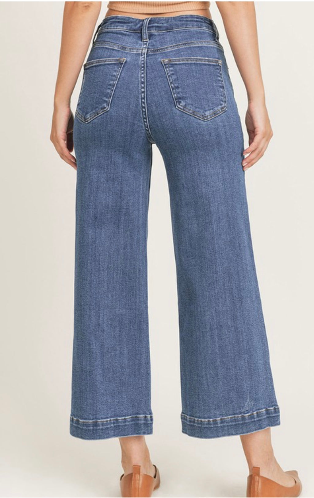 Ankle Wide Leg Denim