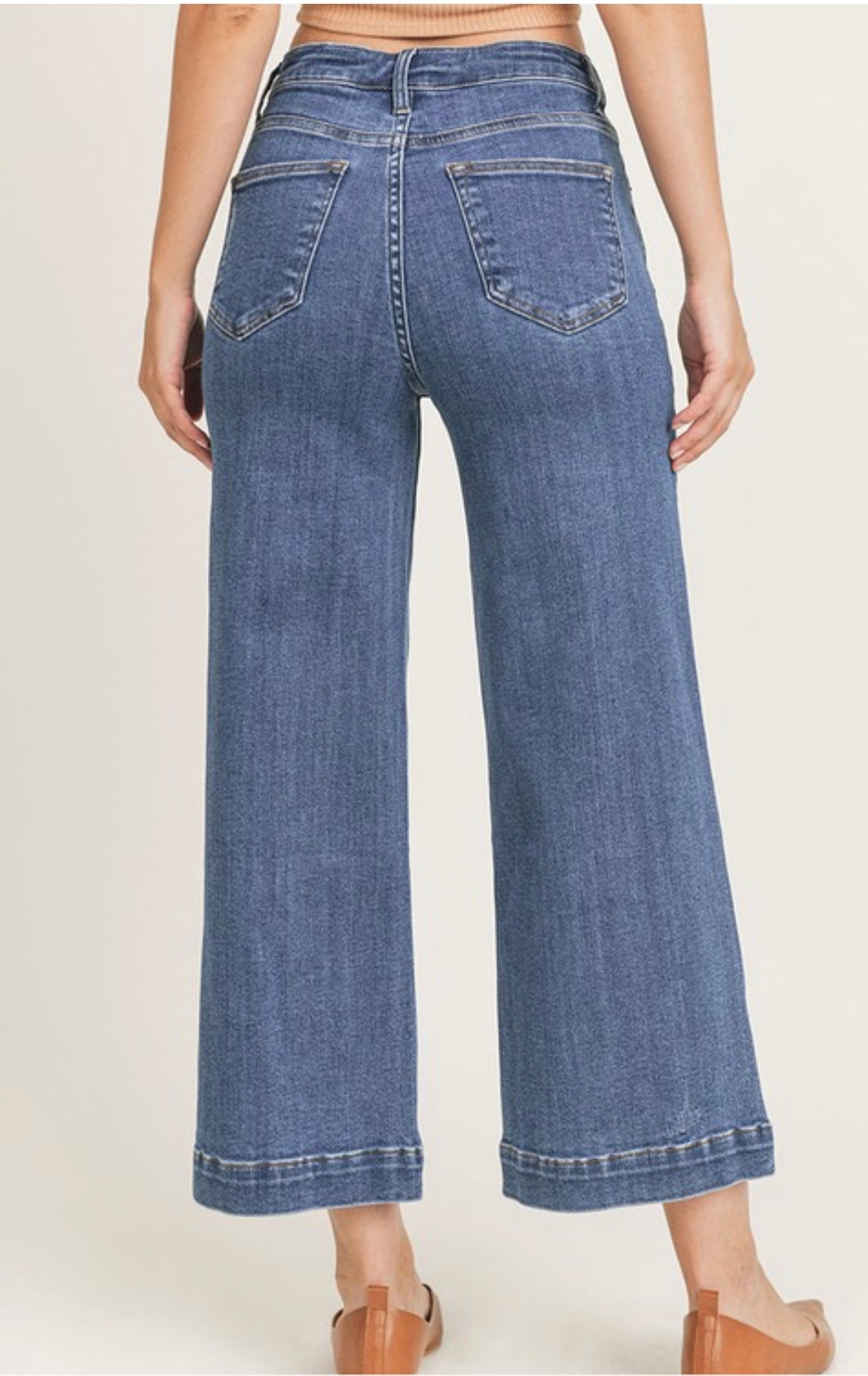 Ankle Wide Leg Denim