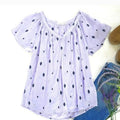 Lavender Embroidered Blouse
