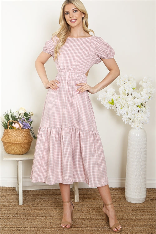 Dusty Pink Midi Dress