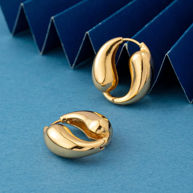 Gold Tear Drop Hoops