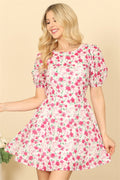 Fushia Floral Dress