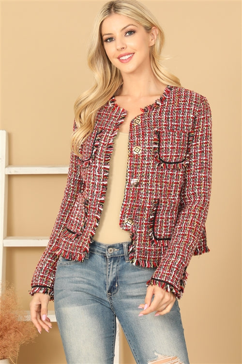Multi Color Tweed Jacket