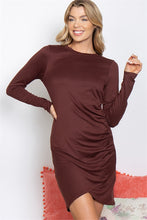 Load image into Gallery viewer, Cherry Brown Body Con Dress