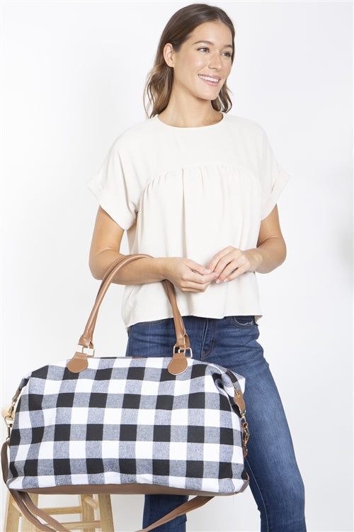 Buffalo Plaid Duffle Bag