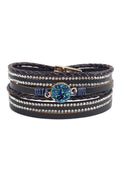 Navy Magnetic Wrap Bracelet