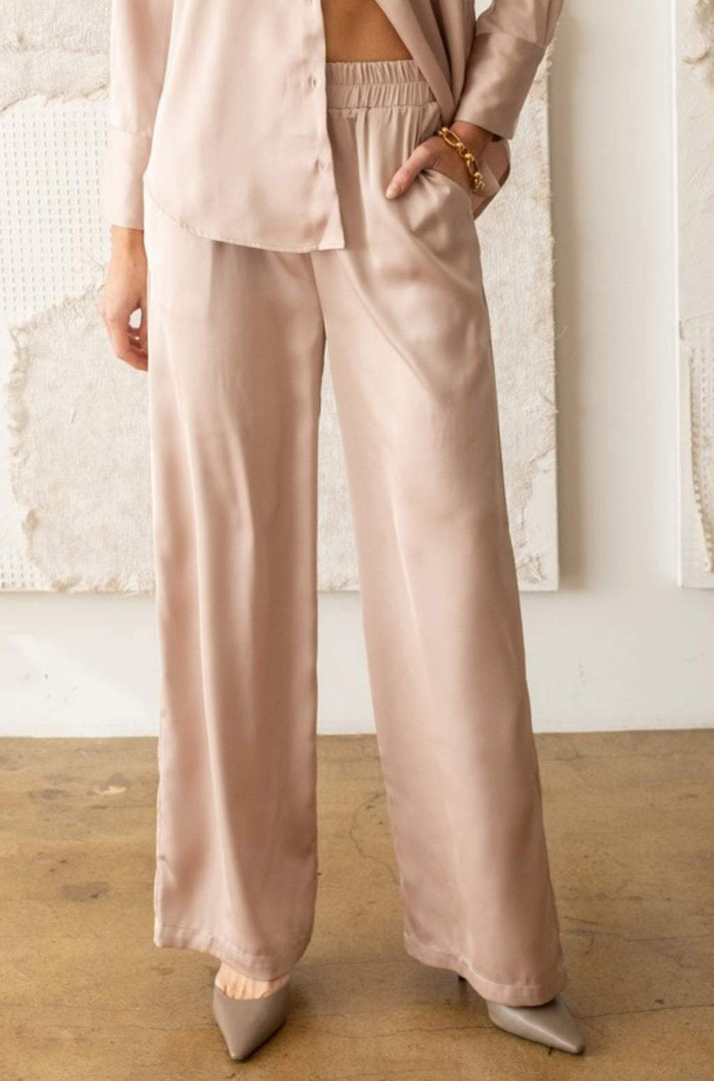 Satin Wide Leg Pants