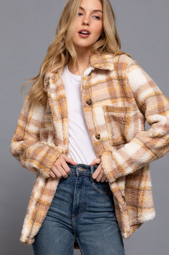 Fleece Plaid Jacket