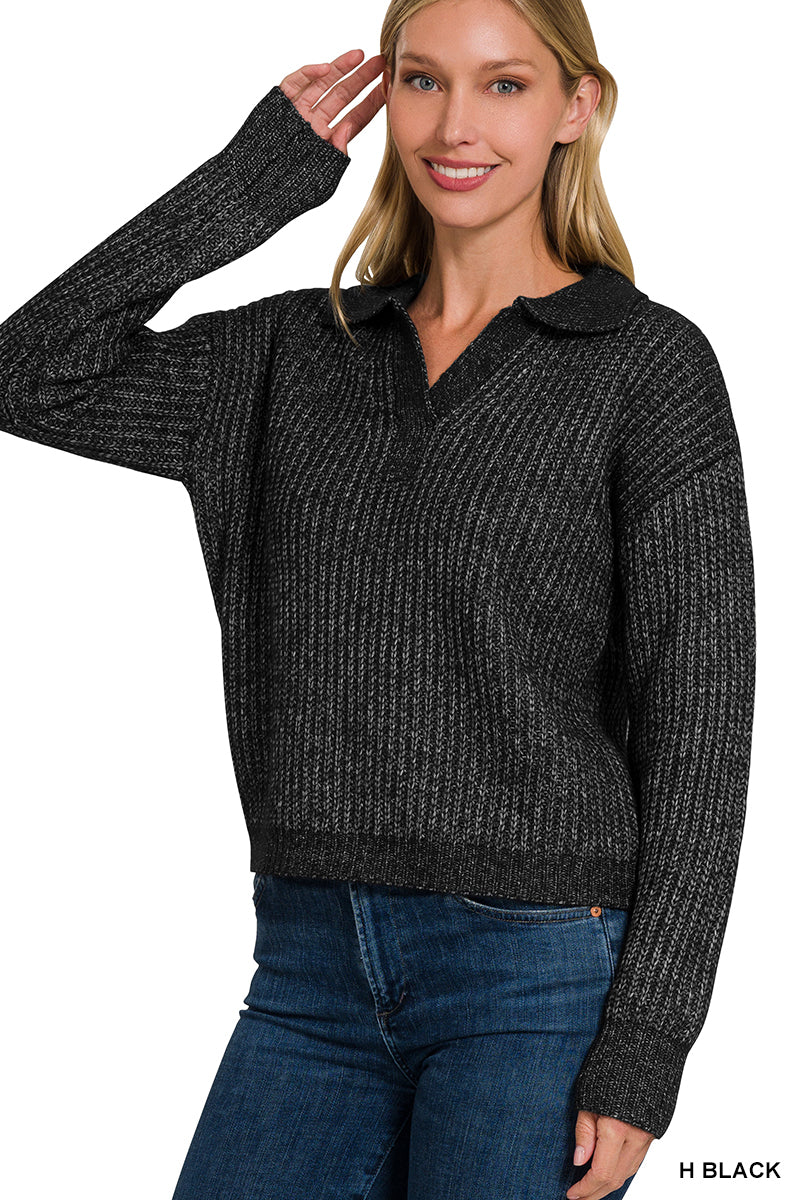 Black Collared Sweater