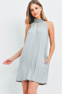 Halter Key Hole Neck Dress