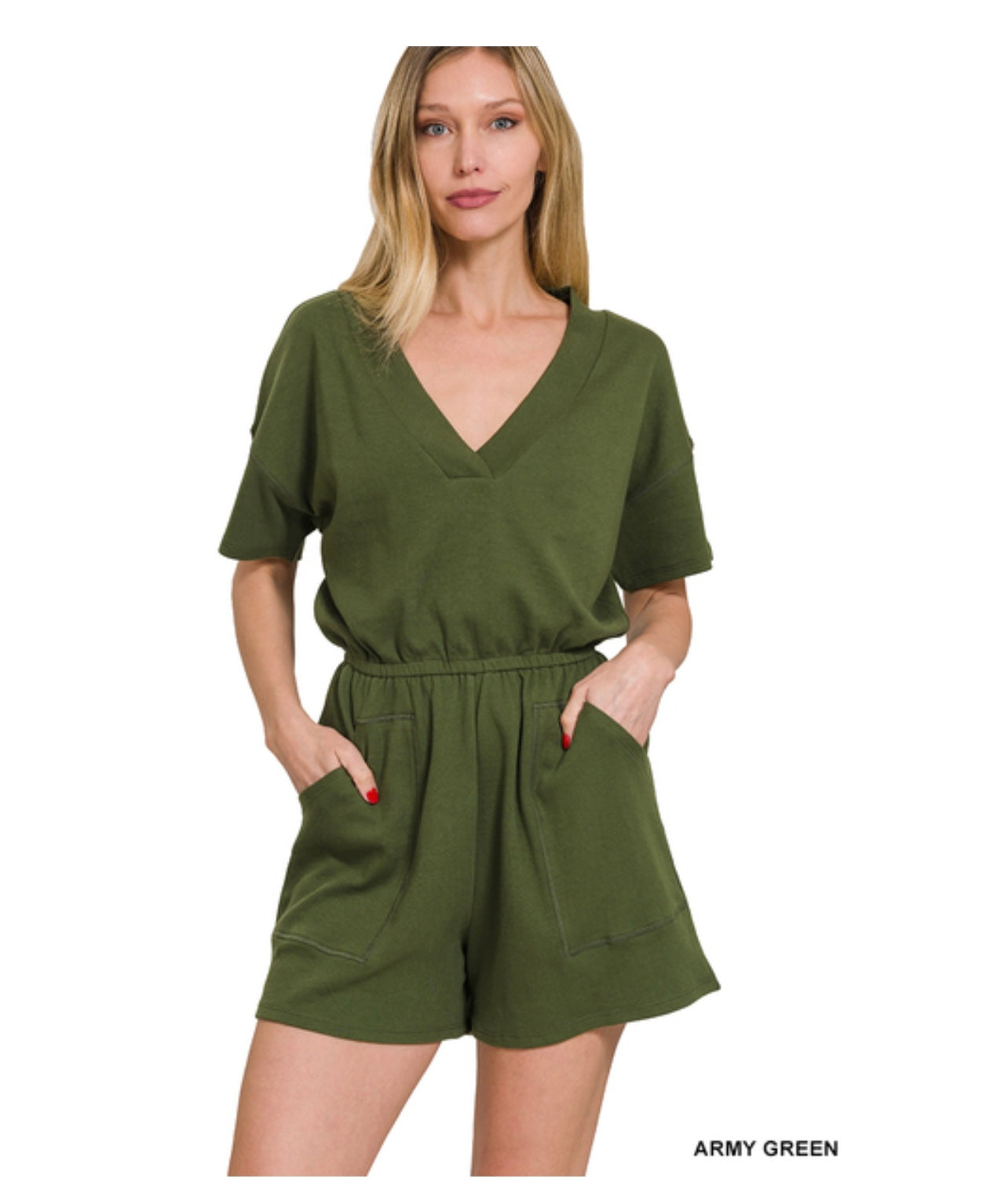 Army Green Romper