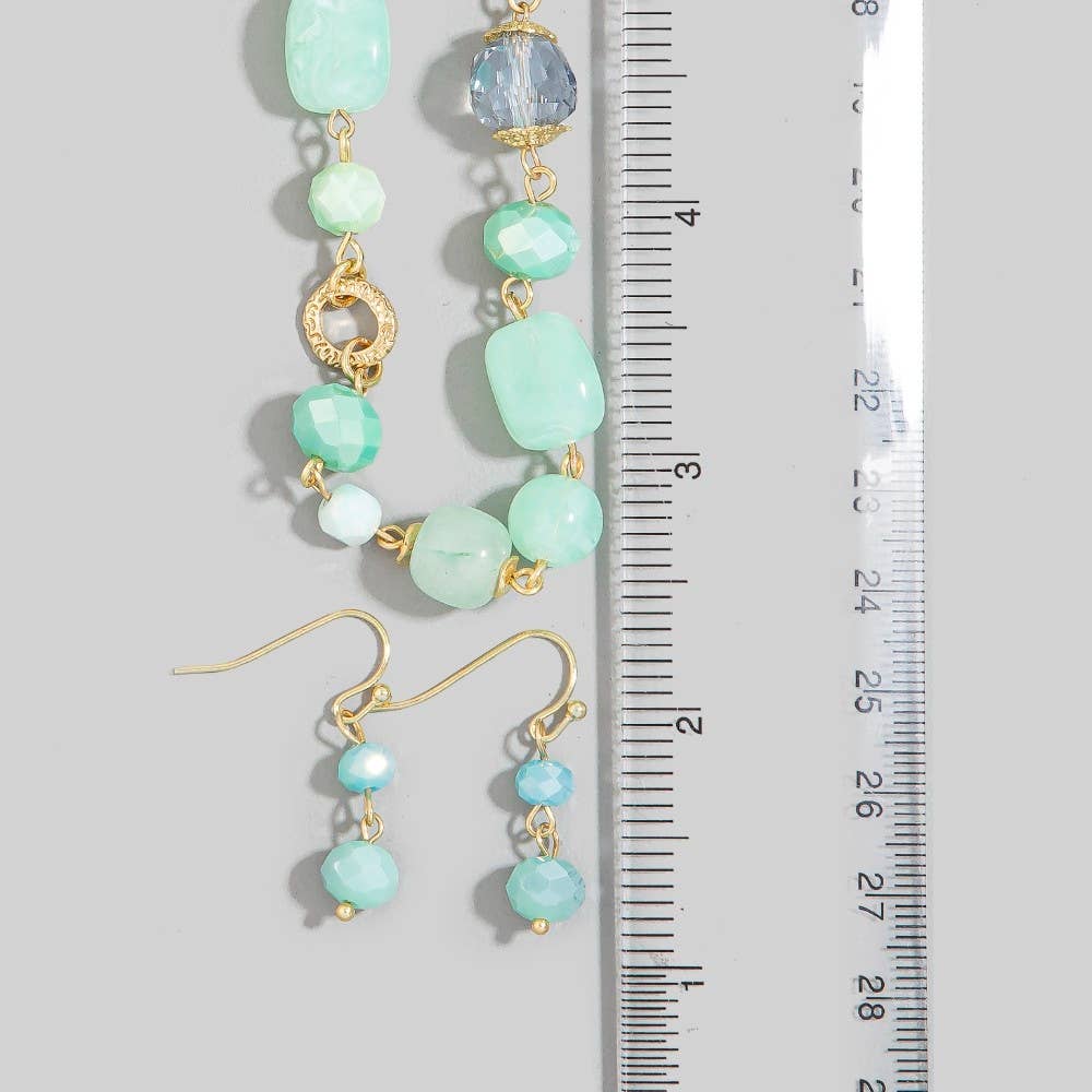 Assorted Stone Resin Beads Necklace Set