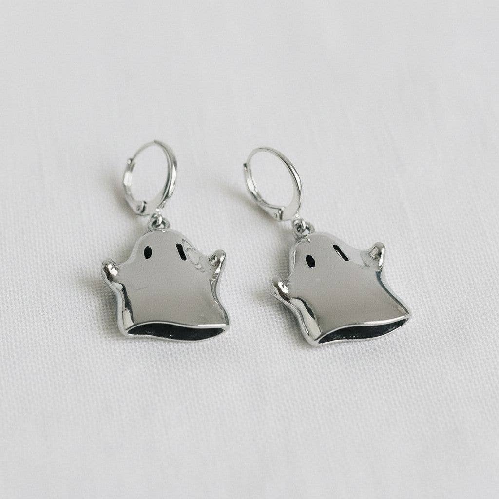 Playful Ghost-Themed Drop Earrings