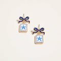 Mediterranean Coastal Beach Themed Enamel Earrings
