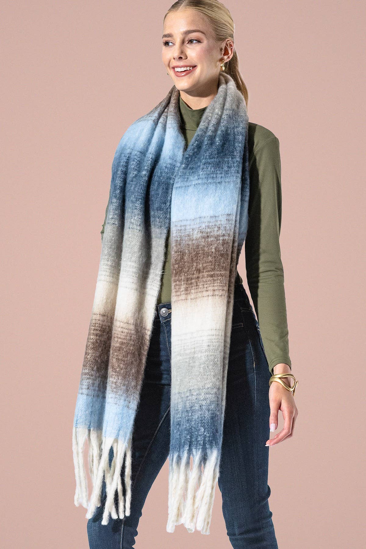 Yarn-dyed Fringe Scarf