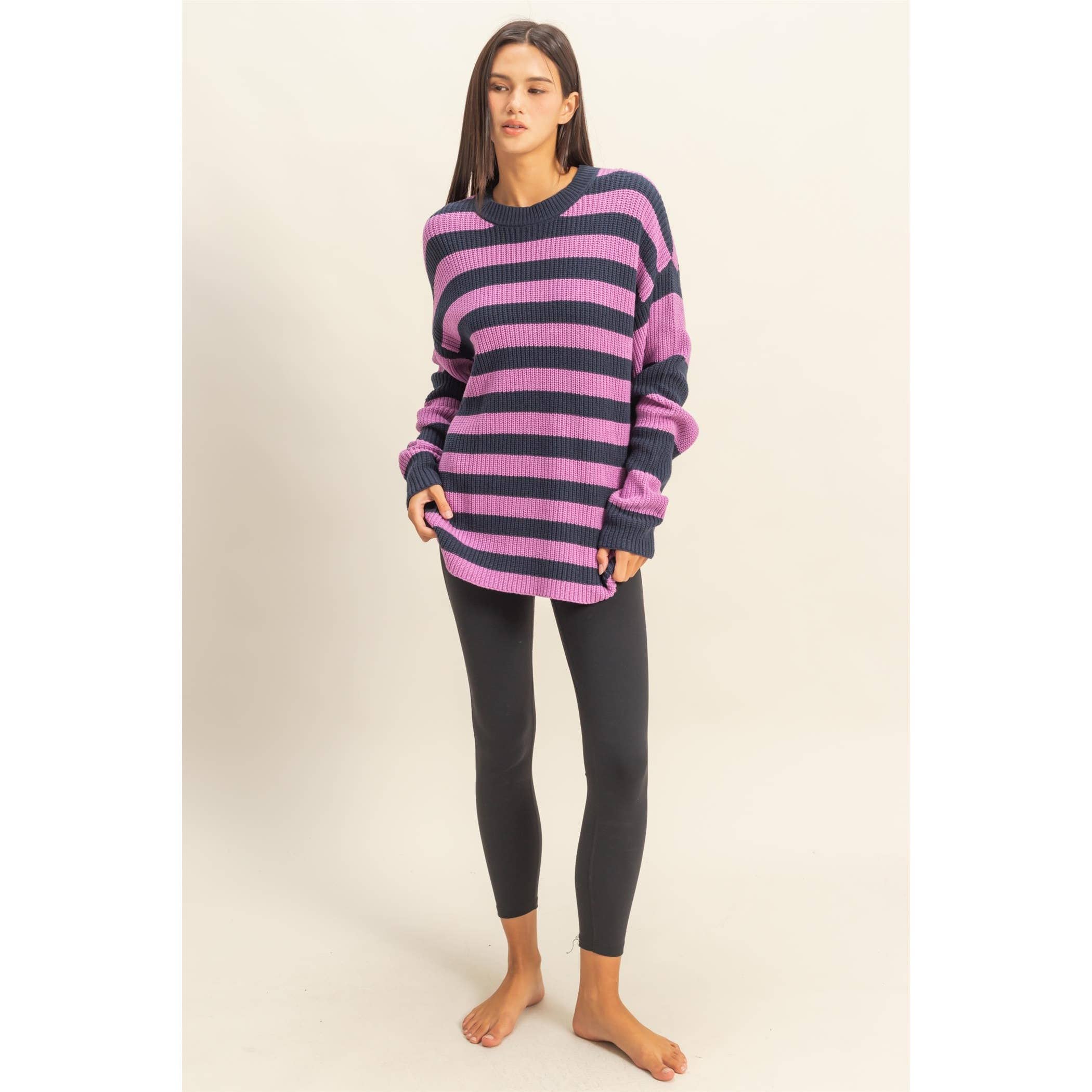 Striped Long Sleeve Sweater
