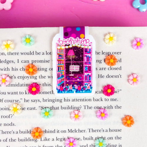 Bookshop at Night Magnetic Bookmark