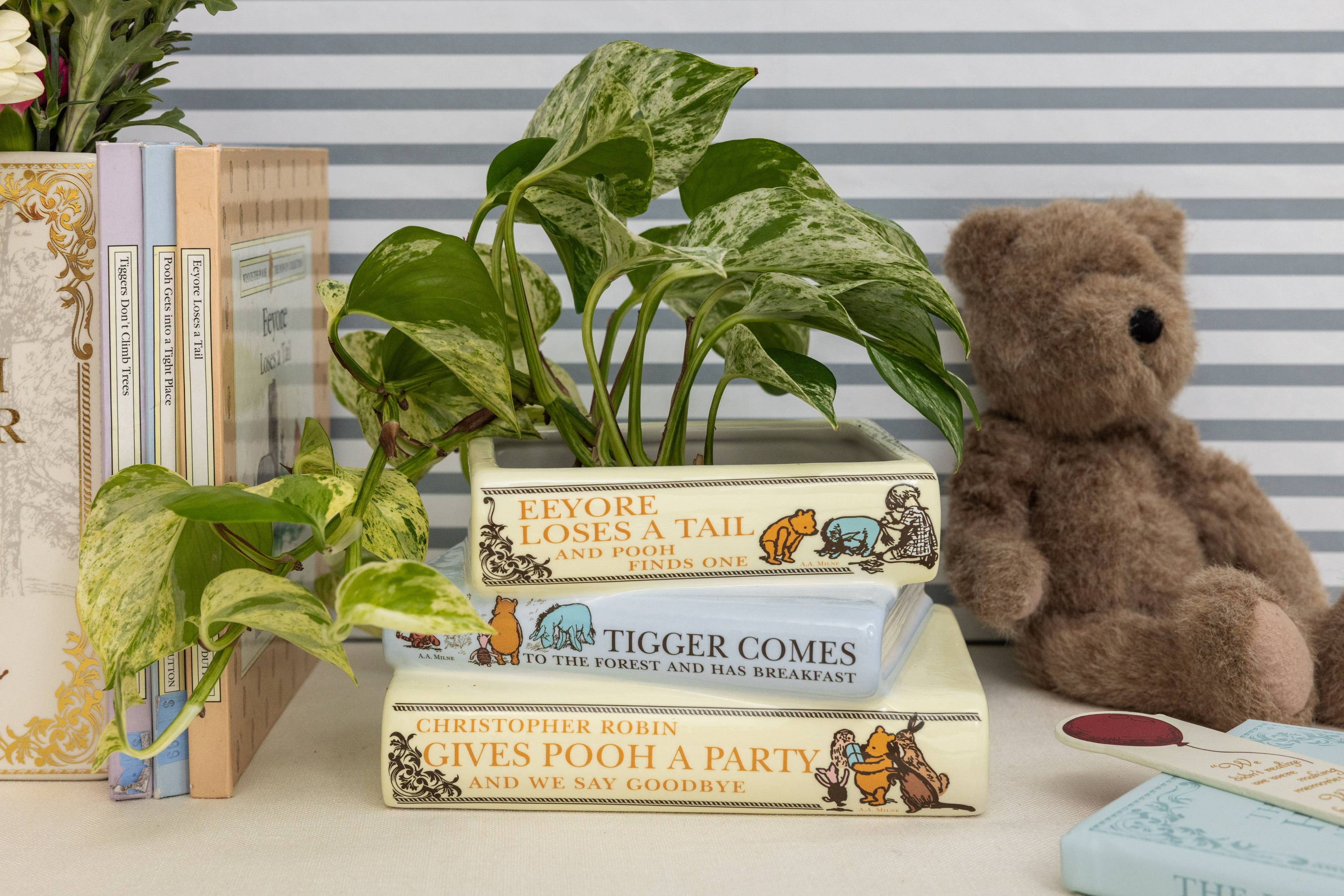 Stacked Book Planter, The House at Pooh Corner