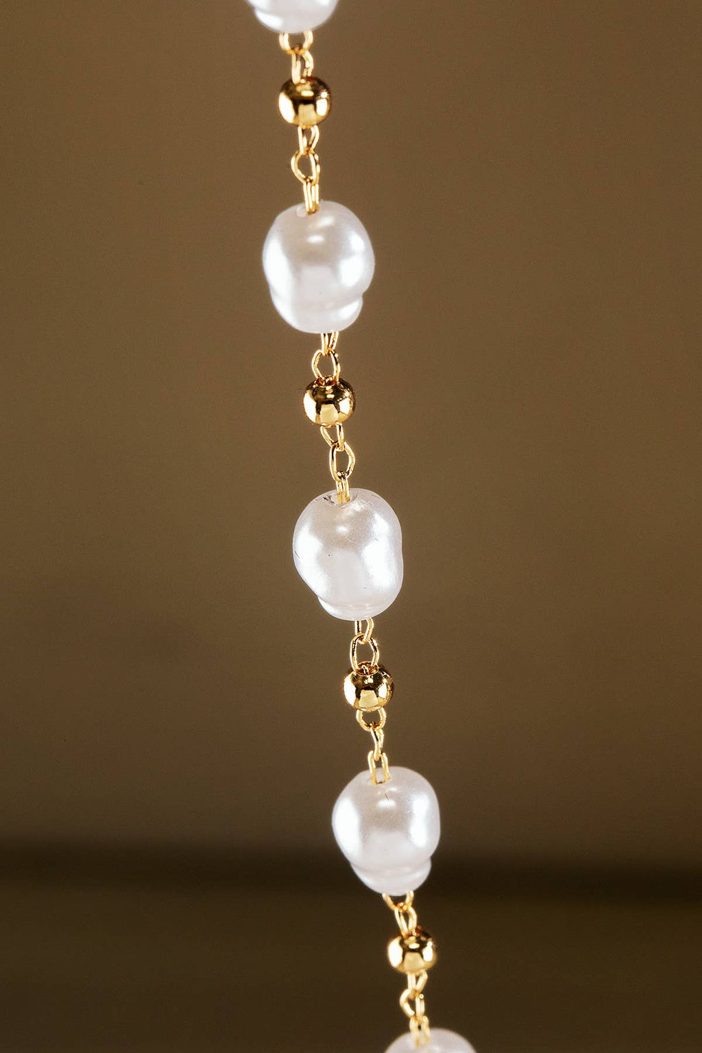 Baroque Pearl Station Necklace