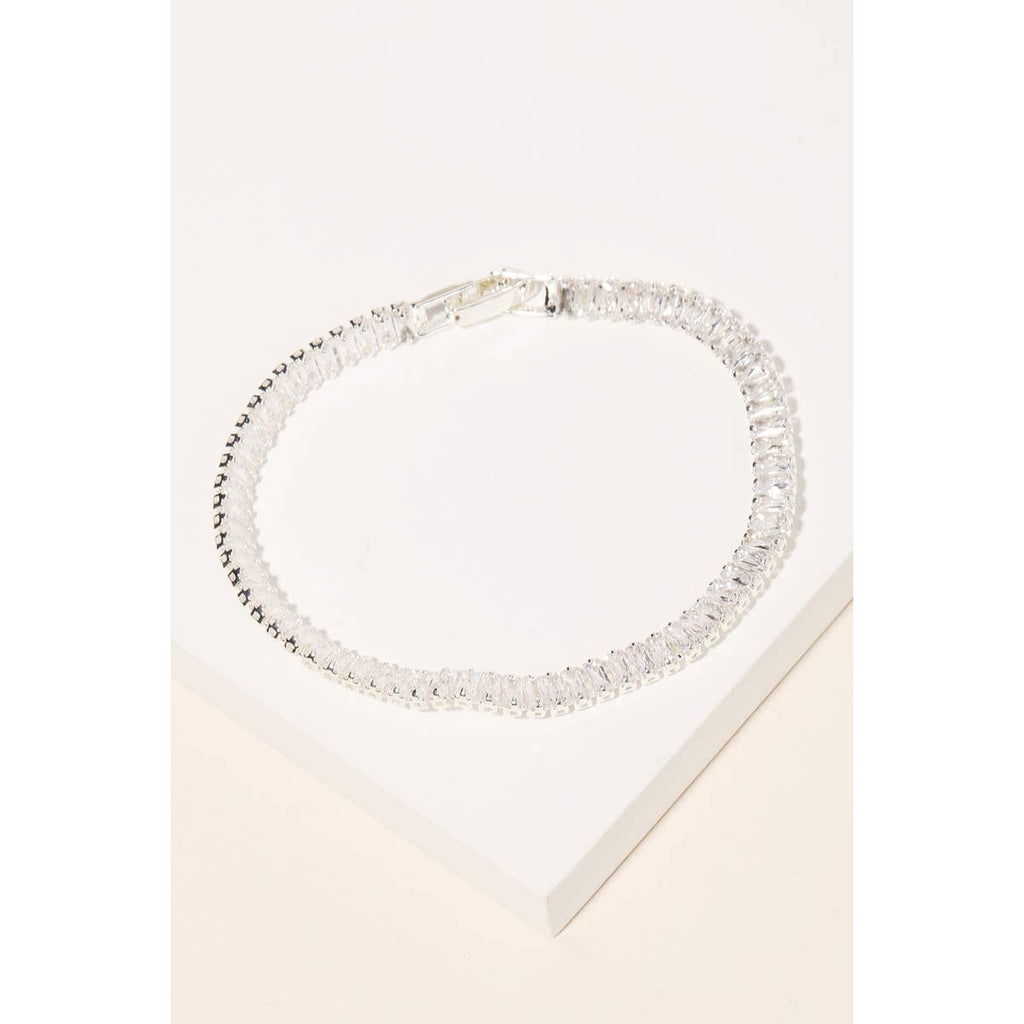 Baguette Rhinestone Tennis Bracelet
