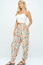 Load image into Gallery viewer, Bicycle with Floral Print Pant With Drawstring and Pocket
