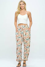 Load image into Gallery viewer, Bicycle with Floral Print Pant With Drawstring and Pocket