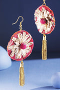 Handmade Sunflower Drop Earrings