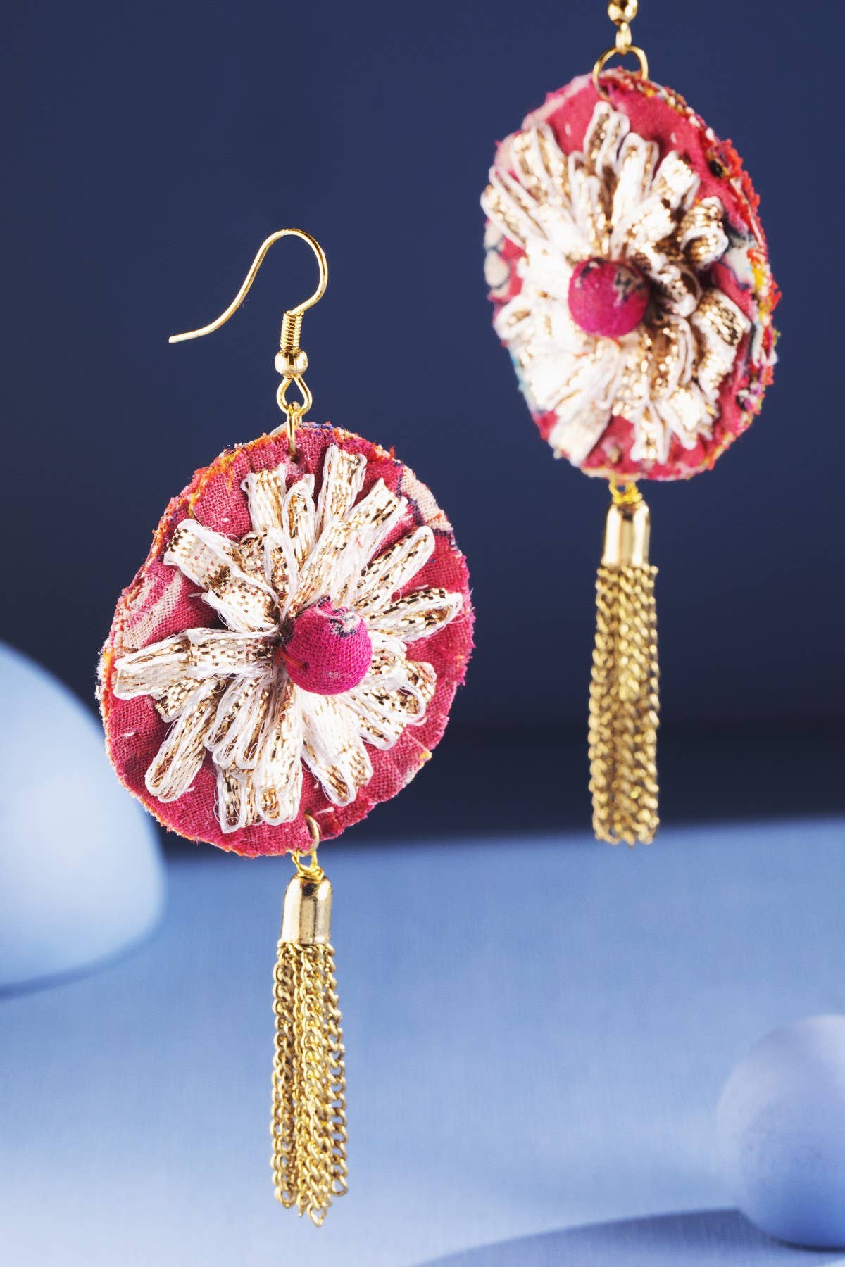 Handmade Sunflower Drop Earrings