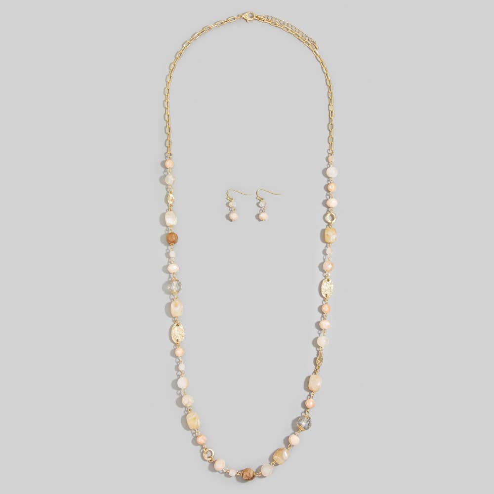 Assorted Stone Resin Beads Necklace Set