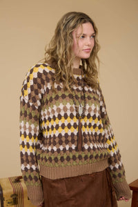 MULTICOLOR KNIT CREWNECK PULLOVER SWEATER