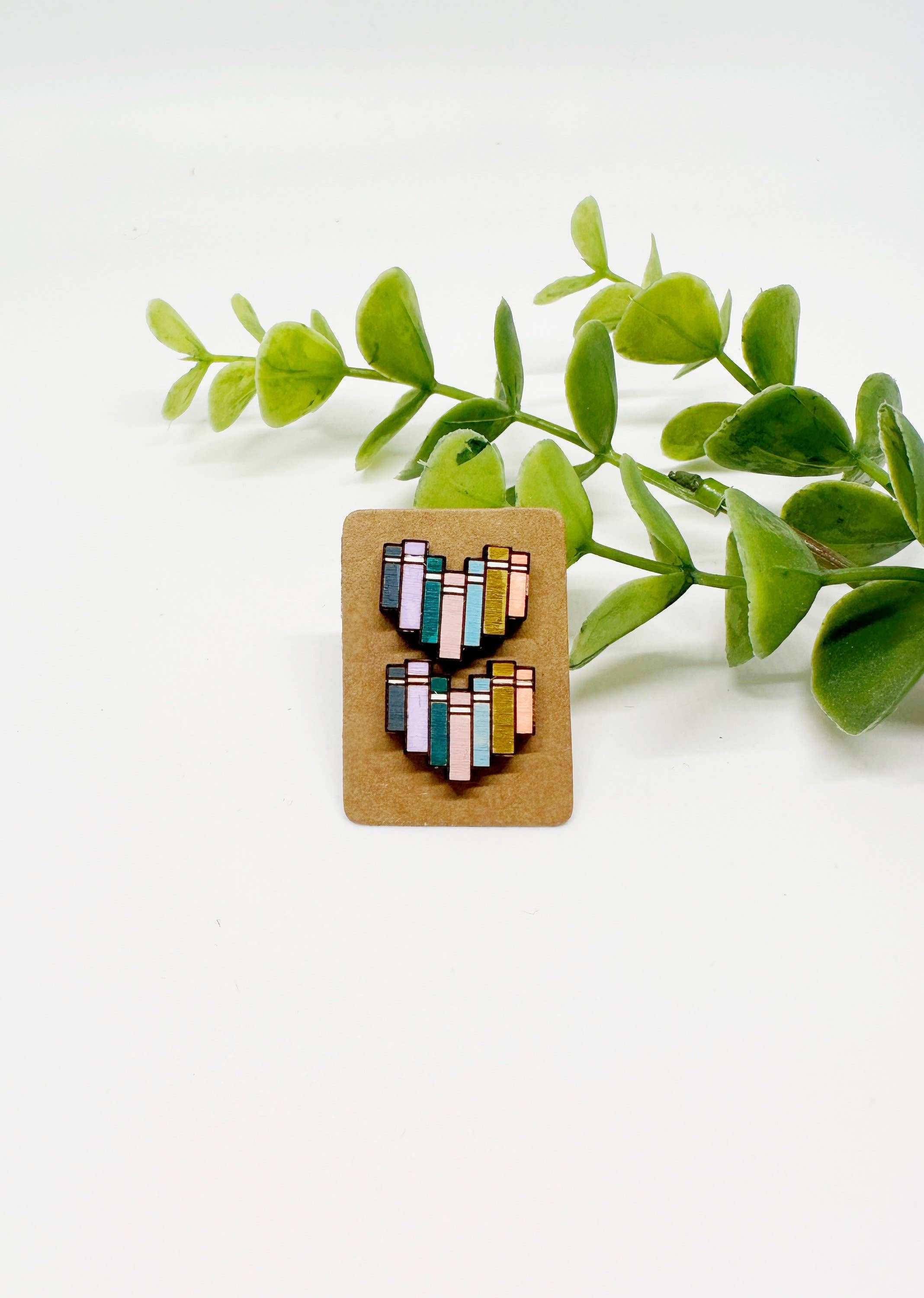 Book Stud Earrings, Book Stack Earrings, Literary Earrings