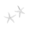 Textured Metal Starfish Stud Earrings