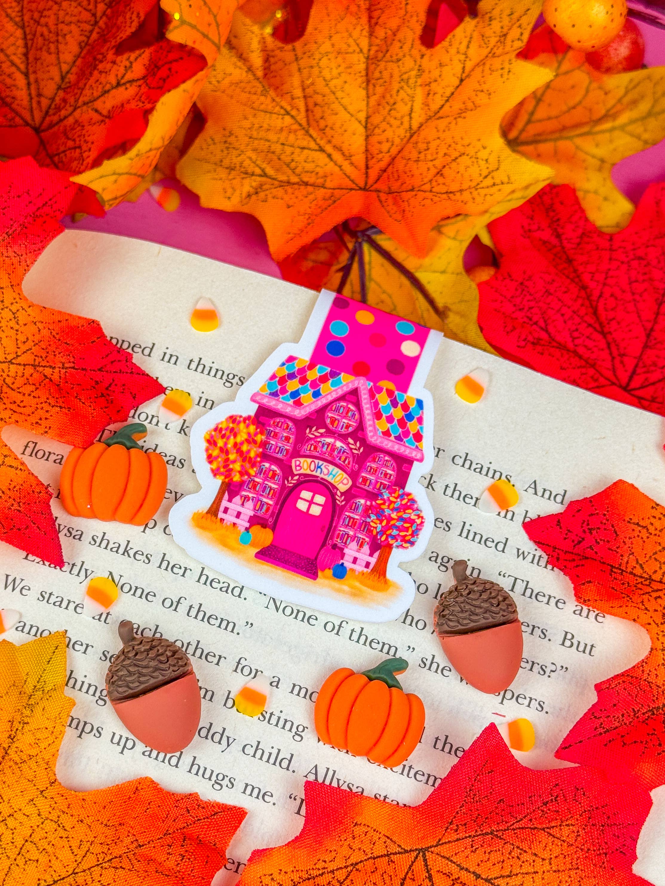 Fall Bookshop Magnetic Bookmark