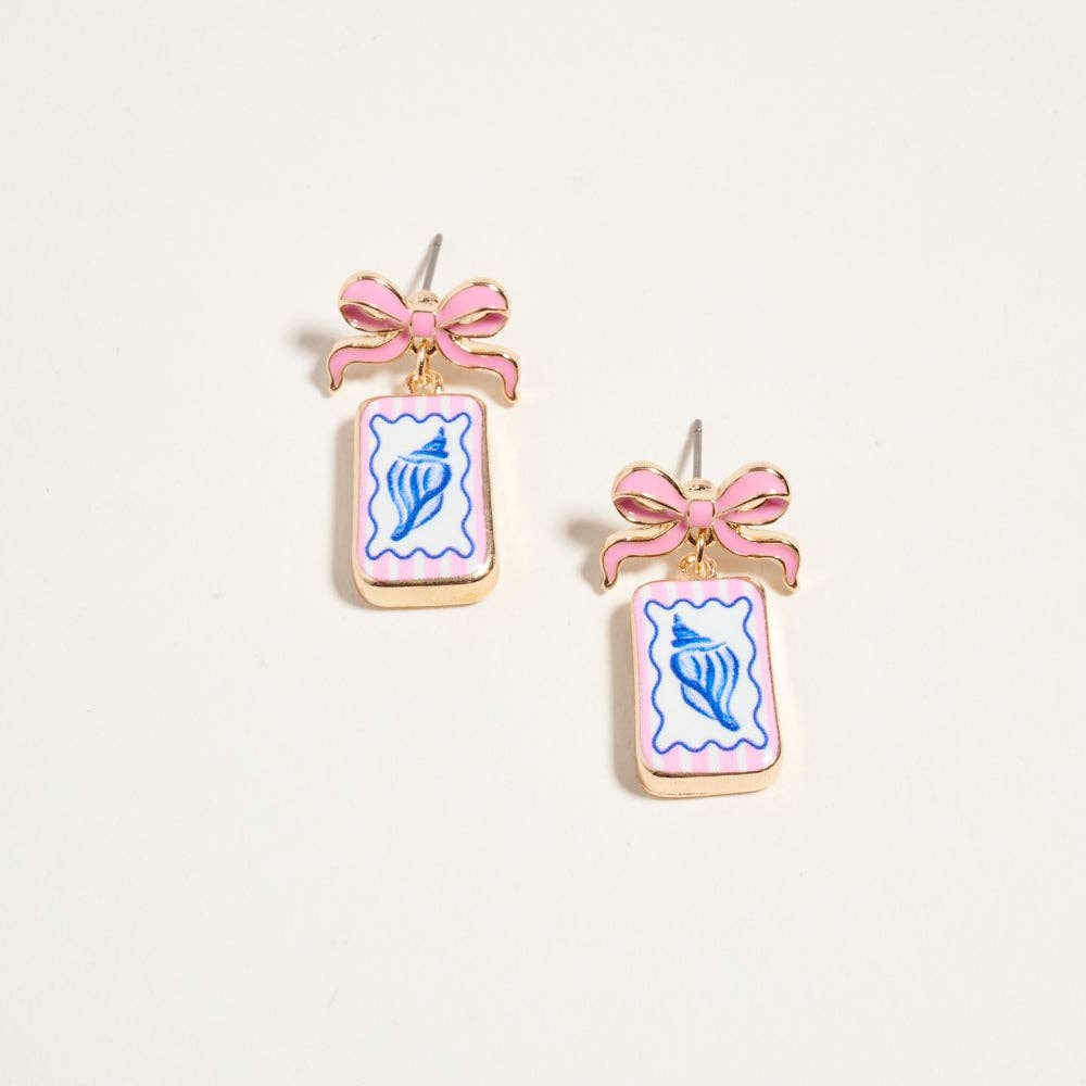 Mediterranean Coastal Beach Themed Enamel Earrings
