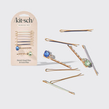 Load image into Gallery viewer, Cloud &amp; Gem Bobby Pins 8pc Set - Garden Bouquet