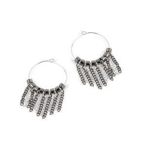 Chain Curtain Hoop Earrings