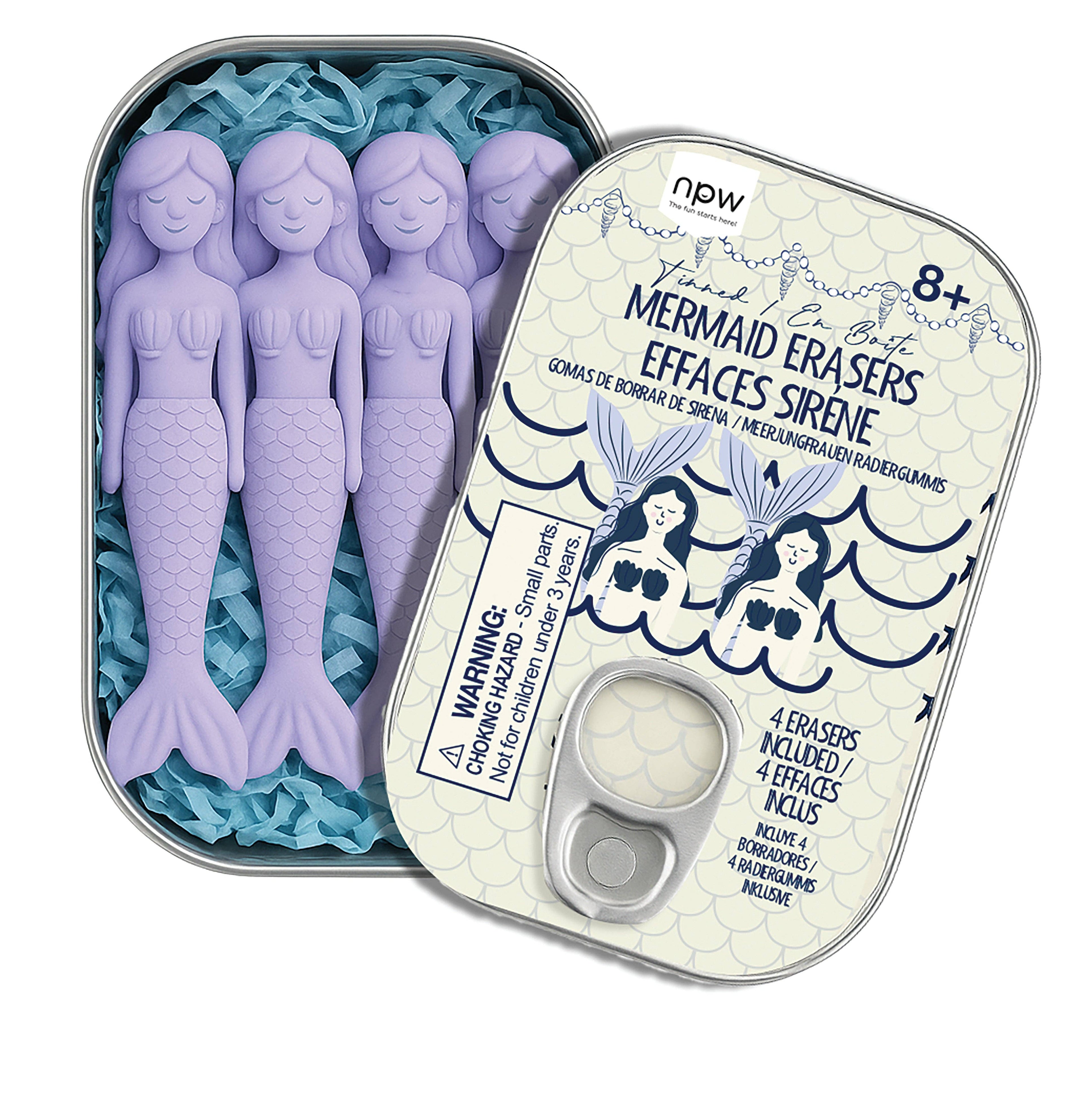 Mermaid Erasers 4 Pack