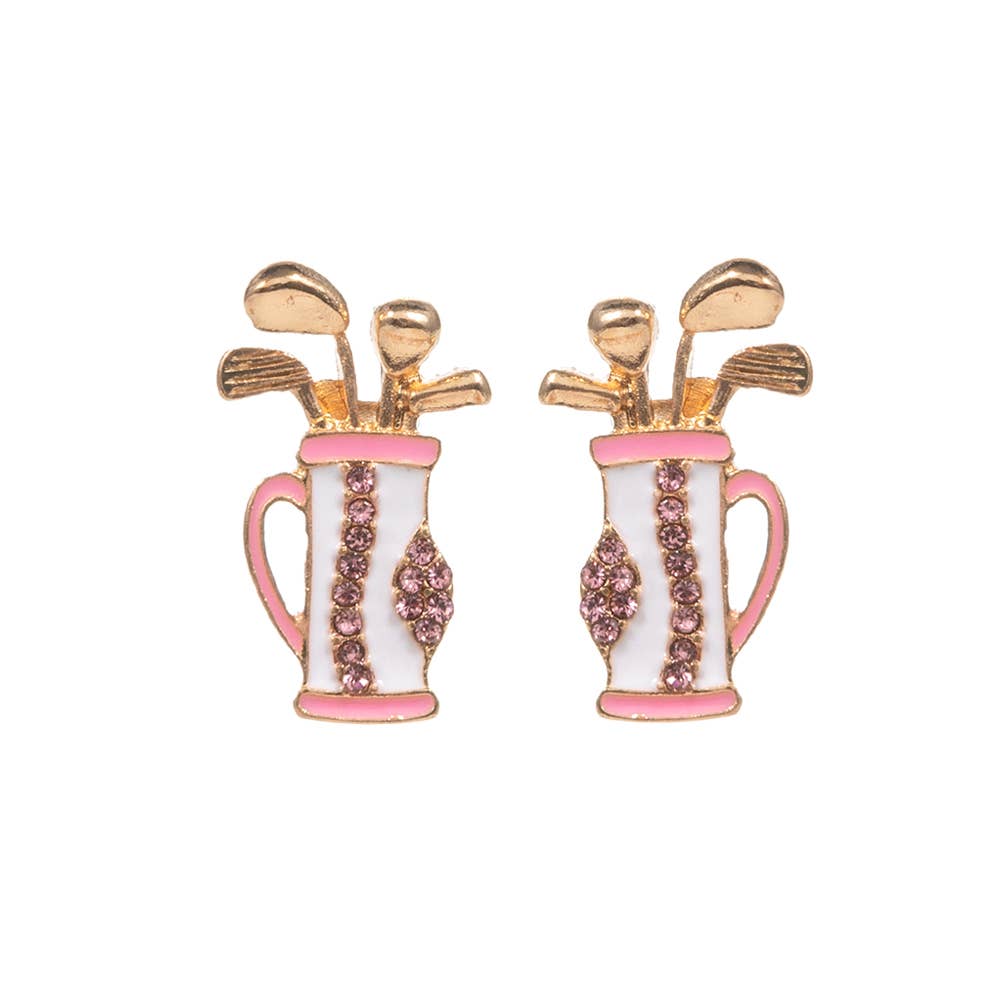 Gold Bag Mini Stud Earrings