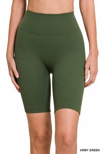 Seamless Ribbed Biker Shorts