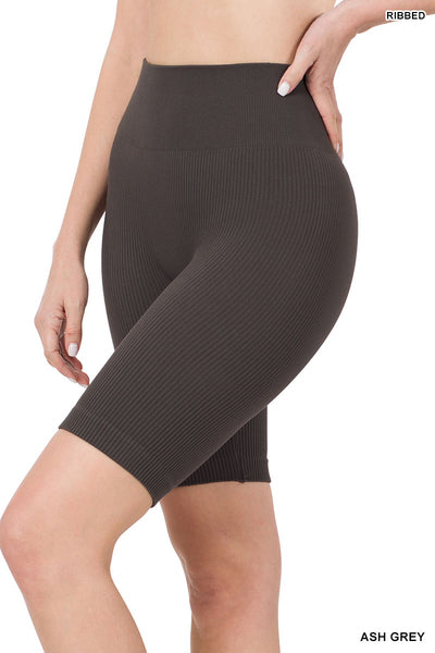 Seamless Ribbed Biker Shorts