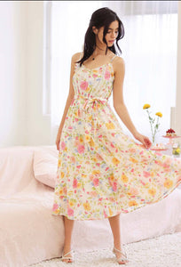 Lace Floral MIDI Dress