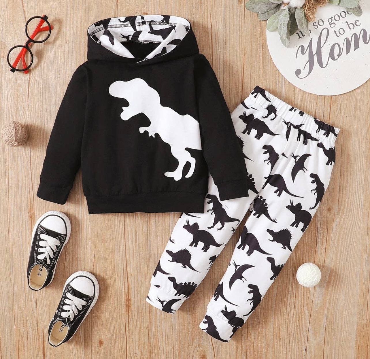 Black and White Dino Set