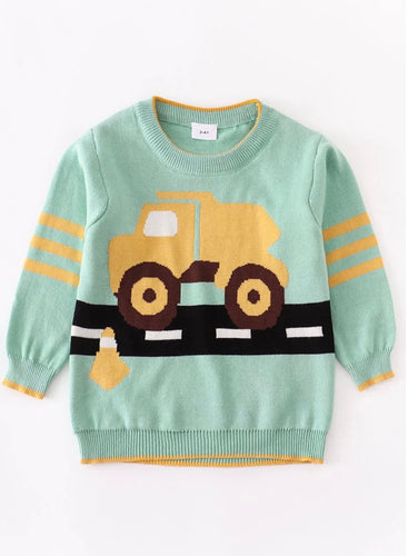 Dump Truck Knit Sweater