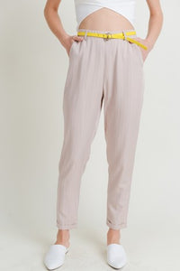 Khaki and White Pin Stripe Pant