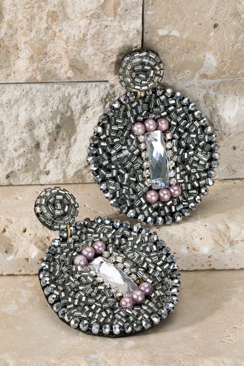 Mixed Bead Statement Earrings