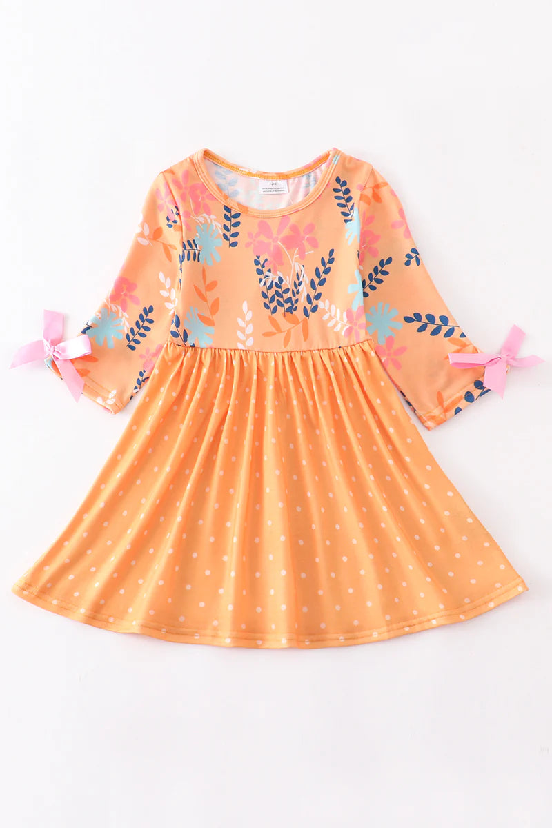 Orange Botanical Dress