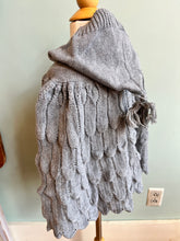 Load image into Gallery viewer, Grey Knit Hooded Cape