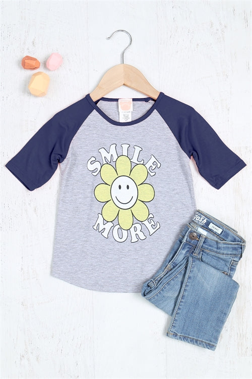 Smile More Baseball Tee