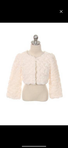 White Faux Fur Bolero