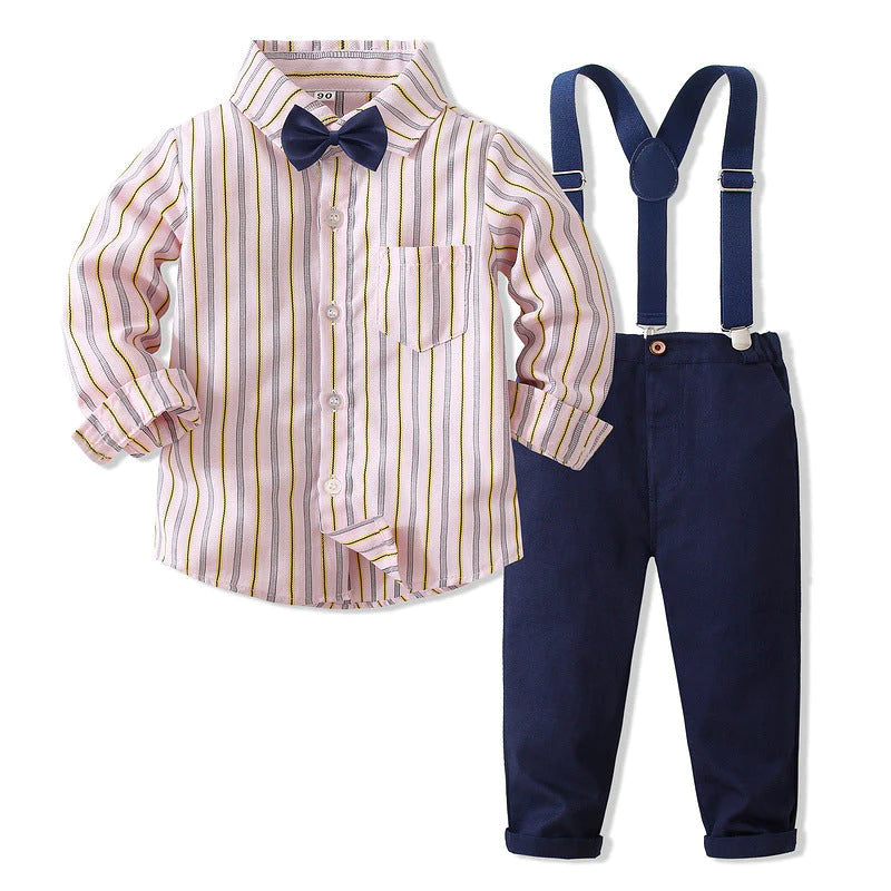 Pink and Blue Boys Dress Outfit
